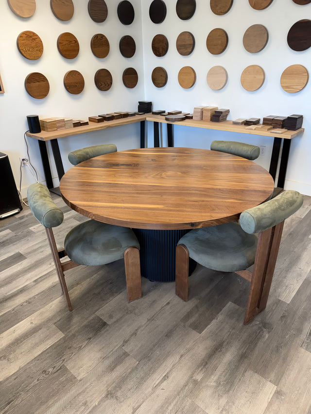 55" Round Walnut Table – Solid Walnut | Scratch & Dent Sale