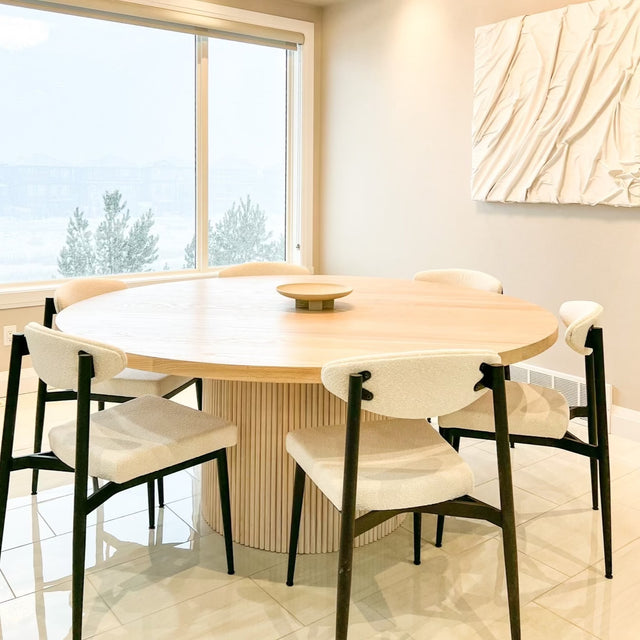 Oak Tube Dining Table