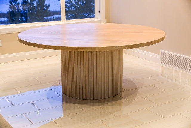 Oak Tube Dining Table