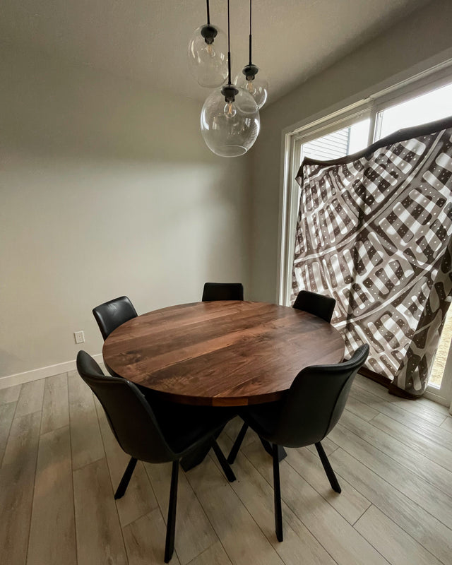 Walnut Round Dining Table